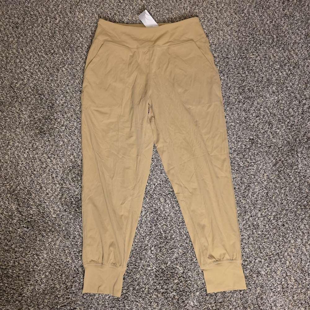 Soothfeel Jogger Pants Womens Medium Beige High Rise Knit Stretch Yoga Workout